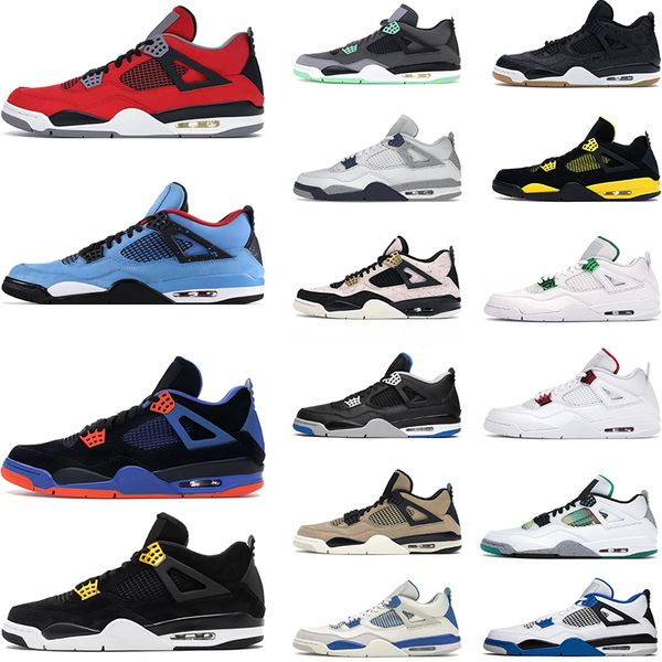 

men women 4 basketball shoes 4s mens sneakers military black cat white oreo infrared cactus jack university blue womens sport trainers