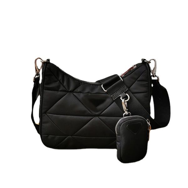 

designer handbags nylon hobo bag p hobos shoulder bags totes crossbody bags triangle purse womens handbag double metal black purses