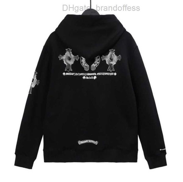

sweatshirts fashion men's luxury jackets men women classic hoodies ch zipper hooded sweater designer cross pullover sanskrit hoodie cas, Black