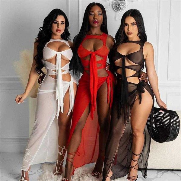 

womens clothing summer fashionable casual dresses see through mesh sexy, Black;gray