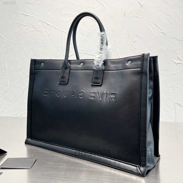 

evening bags 6cyp capacity large tote designer bag women handbag rive gauche genuine leather fashion letters ri