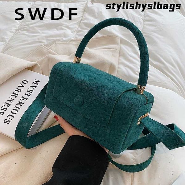 

shoulder bags vintage scrub pu leather small crossbody suede shoulder bags for women 2023 winter luxury designer tote purses and handbags 01