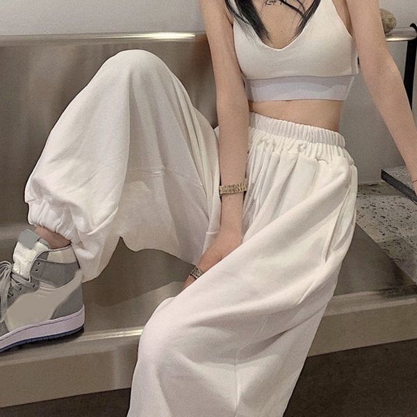 

women's pants s gray sweatpants for women autumn baggy fashion oversize sports balck trousers female joggers streetwear 230110, Black;white