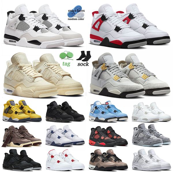 

2023 military blacks 4 basketball shoes jumpman 4s red cement sail pn dust black cat university blue white oreo a ma maniere violet orecheap
