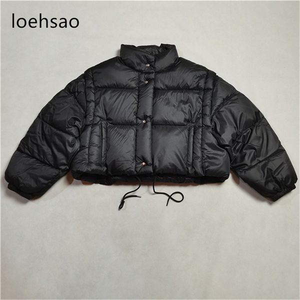 

women's down parkas loehsao fashion winter short coat women's white duck down windproof casual outdoor black blue pink jacket 2301