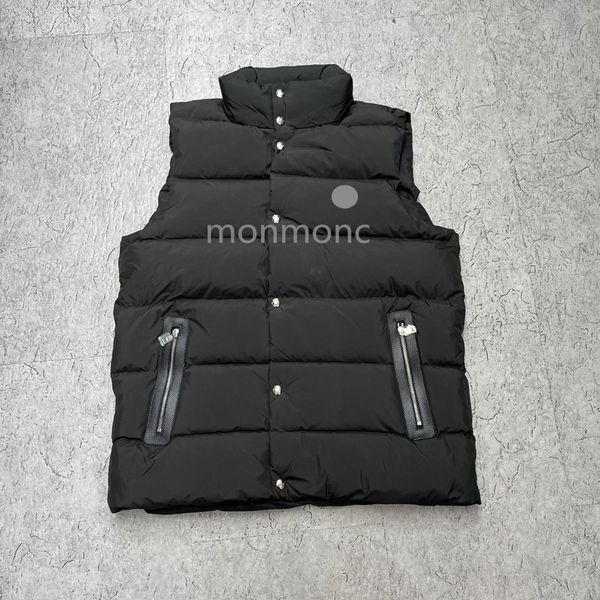 

mens vest high-quality stand-up collar black fashion designer men's down jacket