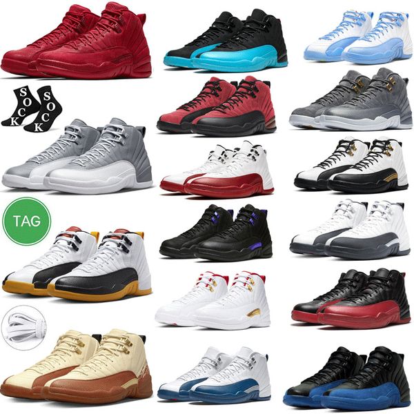 

jumpman 12 12s men basketball shoes stealth game french blue royal dark concord black taxi grind playoff royalty release grind mid trainers