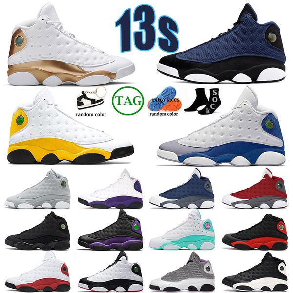 

2023 jumpman 13 basketball shoes black bred university gold del sol reverse bred altitude hyper royal brave blue women mens trainers