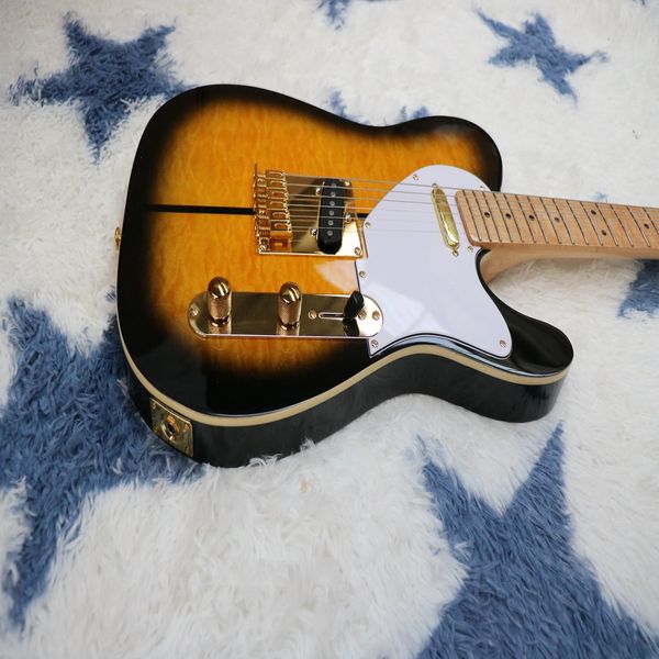 

sunset color mahogany body six-string electric guitar