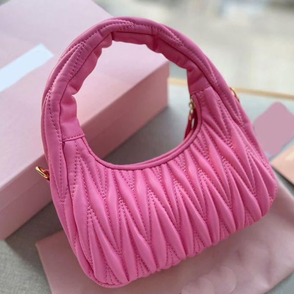 

half moon tote bag crossbody bags wrist bag pleated wallets classic letter printing women shoulder handbags purse cross body totes purses un