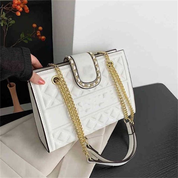 

70% off handbags outlet usa high texture women's chaoling lattice messenger red versatile ins large capacity chain