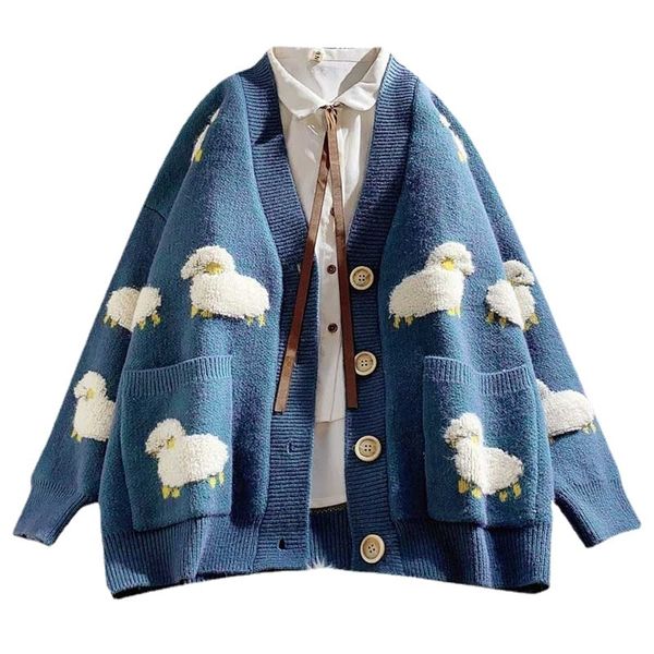 

women's knits tees winter women sweater cardigans knitted coat elegant vneck wool sweaters warm outwear korean fashion long jacket 2293, White