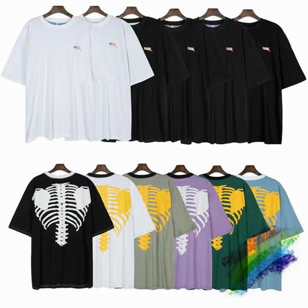 

men's t-shirts 2022ss kapital t shirt men women t-shirt vintage heavy fabric skeleton printing kapital tee t230111, White;black