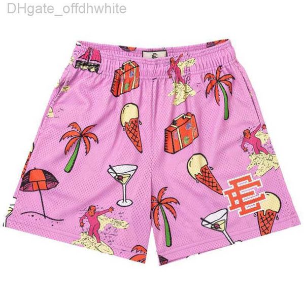 

ee luxury fashion men's shorts eric emanuel basic new york city skyline men women jog casual pant loose fitness muscular sports pants m, White;black