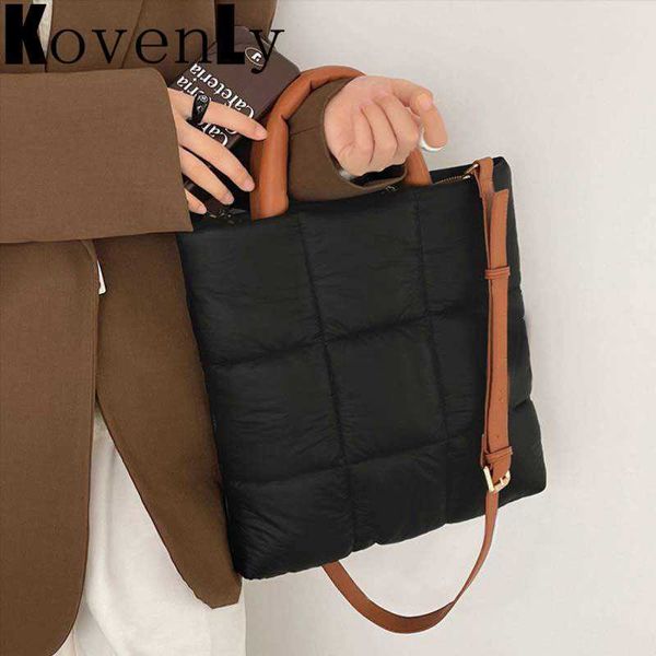 

cross body women winter bag padded leather handbags for women fashion vintage handle clutches female crossbody shoulder bag ladys totes 0111