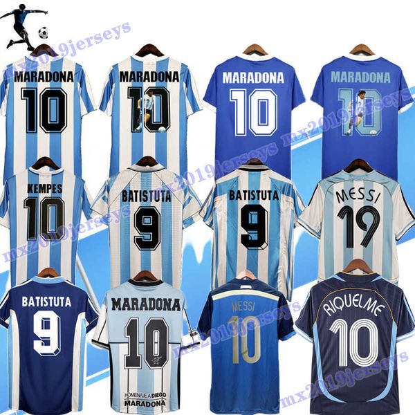 

1978 1986 argentina retro soccer jerseys maradona kempes batistuta 94 96 98 football shirts crespo di maria 2000 01 gallardo 06 higuain, Black;yellow