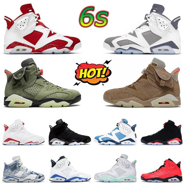 

2023 jumpman 6 6s basketball shoes mens womens washed denim cactus jack british khaki cool grey red oreo unc georgetcown men women outdoor s