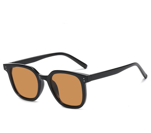 

safilo eyewear retro rice nail square sunglasses men internet celebrity personality black frame tawny eyeglasses female senior sense ins sun, White;black