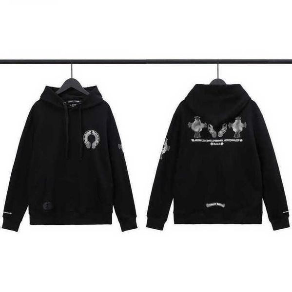 

luxury fashion mens jackets sweatshirts designer hoodies men women zipper cross scroll simple hooded sweater pullover hoodie casual coat ja, Black