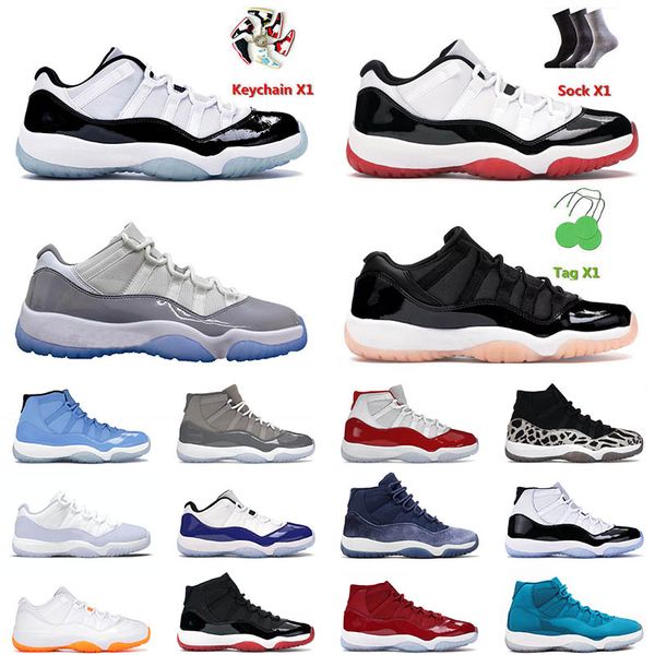 

jumpman 11 11s xi men basketball shoes low cement grey bleached coral cherry pure midnight navy mens women space jam trainers sneakers big