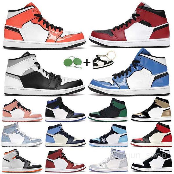 

men women basketball shoes 1s high og 1 electro orange shadow 2.0 hyper royal chicago light banned rust pink mens trainers sports sneakers