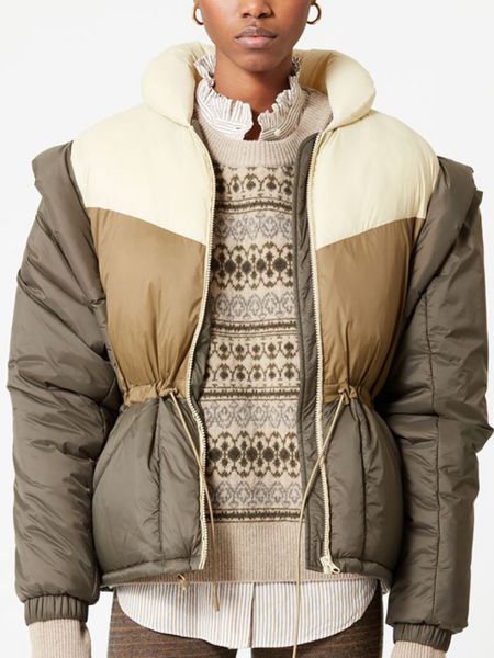 

women's down parkas winter wear lapel patchwork string zipper detachable sleeve vest jacket women cotton coat 230110, Black