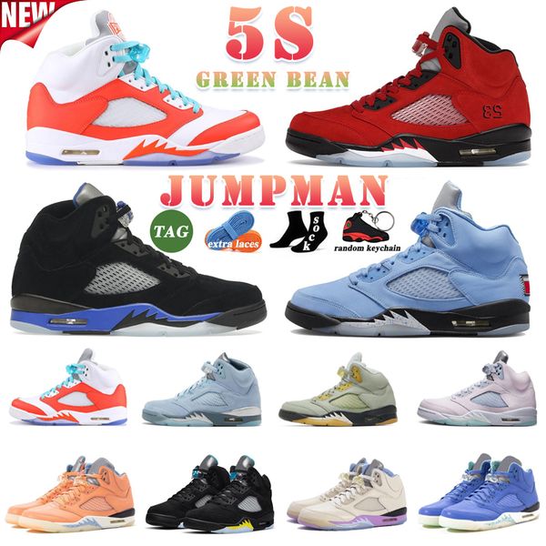

2023 5s jumpman basketball shoes 5 retro men concord dark racer blue green bean raging bull fire red mars for her white cement off noir mich