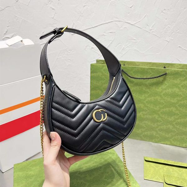 

woman marmont chain bags designer bags luxury wave handags crossbody tote bag single shoulder small hobo purse handbag 4 colors top