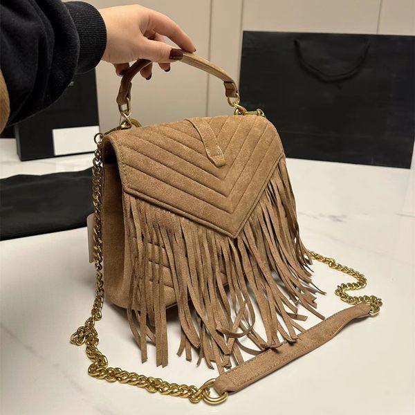 

woman lou lou tassel bags designer bags luxury nubuck handbags crossbody shoulder bag fashion purses lady handbag envelope tote 5a 2023