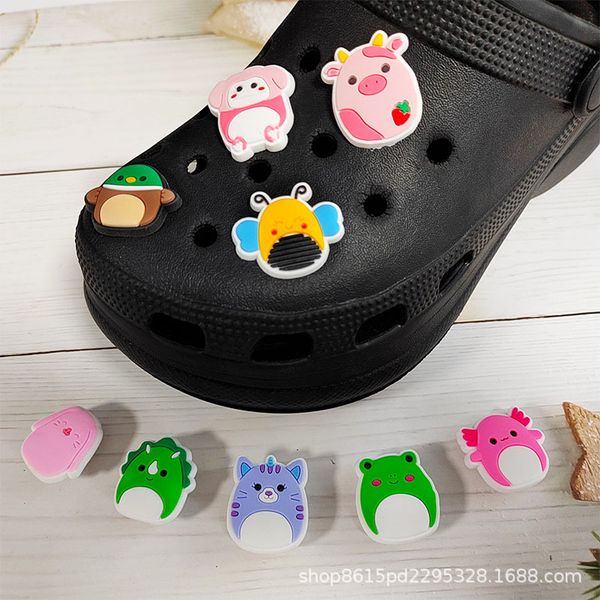 

anime charms wholesale childhood memories squish mallow funny gift cartoon charms shoe accessories pvc decoration buckle soft rubber clog ch, Blue