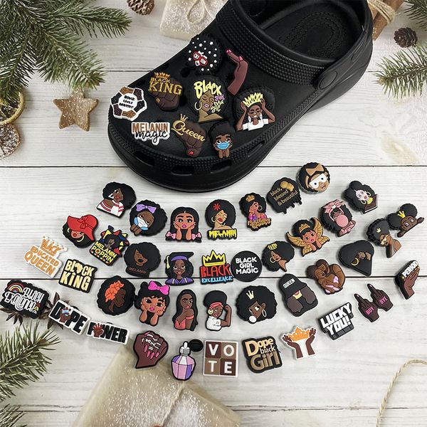 

anime charms wholesale childhood memories black girls funny gift cartoon charms shoe accessories pvc decoration buckle soft rubber clog char, Blue
