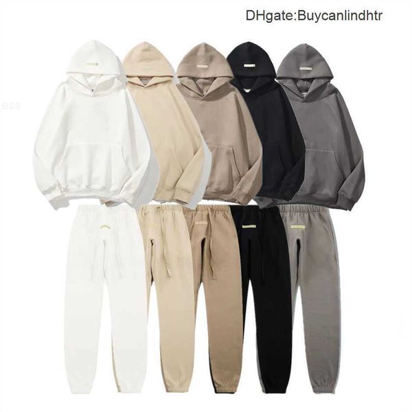 

ess designer warm hooded hoodies correct edition essentiall hoody men women fear letter of fog streetwear pullover sweatshirts ss22 4 m2br, Black