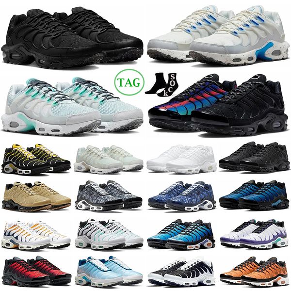 

tn plus terrascape running shoes men women unity triple black white university blue unc vibes grape gold bullet hyper fury mens womens train