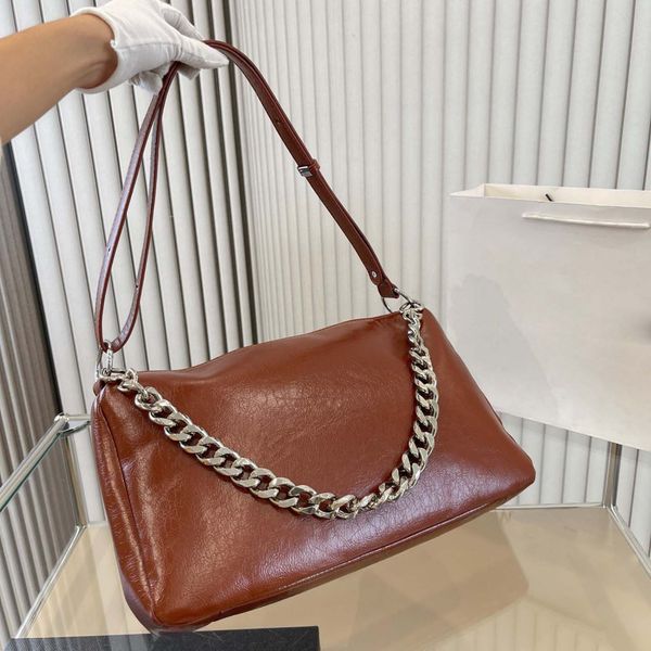 

bags totes handbag designer bag women classic imitation brand solid color large capacity letter stitching shoulder bag chain commuter dinner