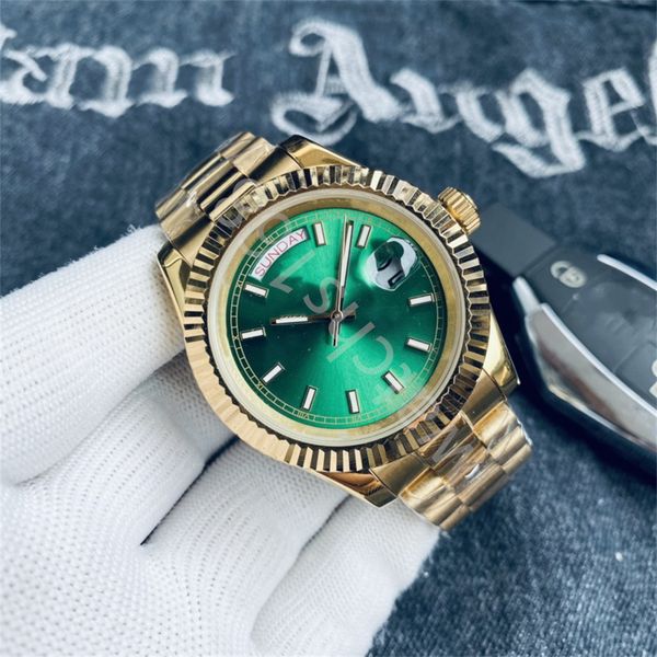 

men watches mens watch automatic mechanical watch 41mm diver sport steel strap wristwatch montre de luxe curved window shows the week, Slivery;brown
