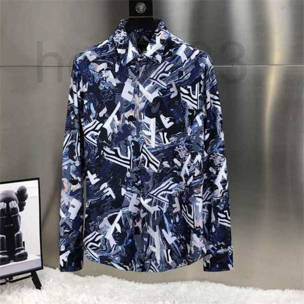 

men's casual shirts designer new men's shirt letter graffiti print lapel long-sleeved floral casual dbjw, White;black