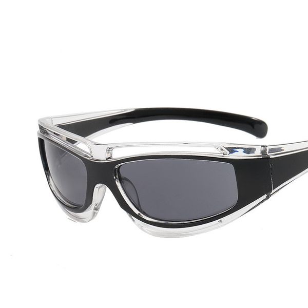

vintage sunglasses protective eyewear future tech style sun glasses new female steampunk street rock concave styling womens designer eyeglas, White;black