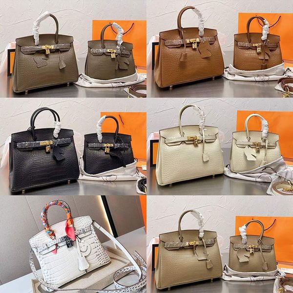 

2 sizes matte crocodile genuine leather h bag designers berking totes crocodile square flap cross body clutch envelope shoulder bags women h