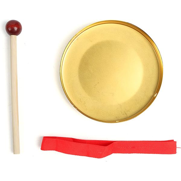 

12cm /4.7 "hand brass gong cymbals with wooden stick suitable for band rhythm percussion band children's instrument toys