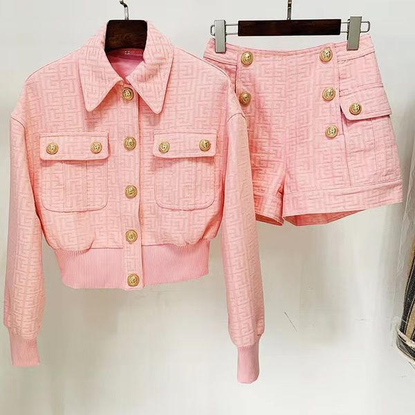 

spring released women jackets pants short designer clothes outerwears crew neck luxury brand clothing long sleeves leisure style sportswear, White