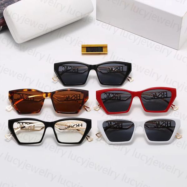 

60sunglasses designer sunglasses fashion women men sunglass letter design sun glass adumbral 5 color optional, White;black