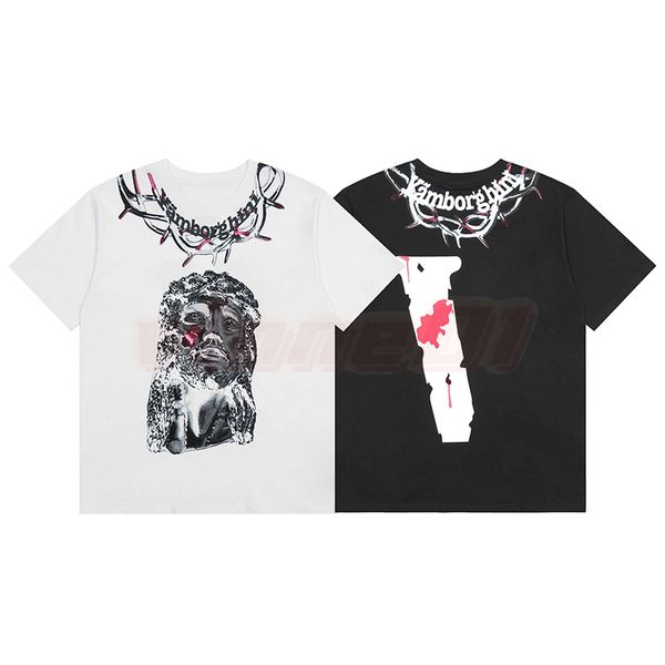 

designer mens summer t shirt designer men womens hip hop big v print tees couples fashion trend short sleeve size s-xl, White;black