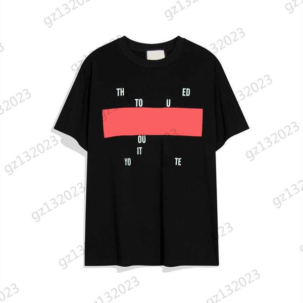 

2 colors t-shirt letter stripe printing short sleeve pullover t-shirt cotton fabric crewneck casual joker fashion brand t shirt designer wom, White