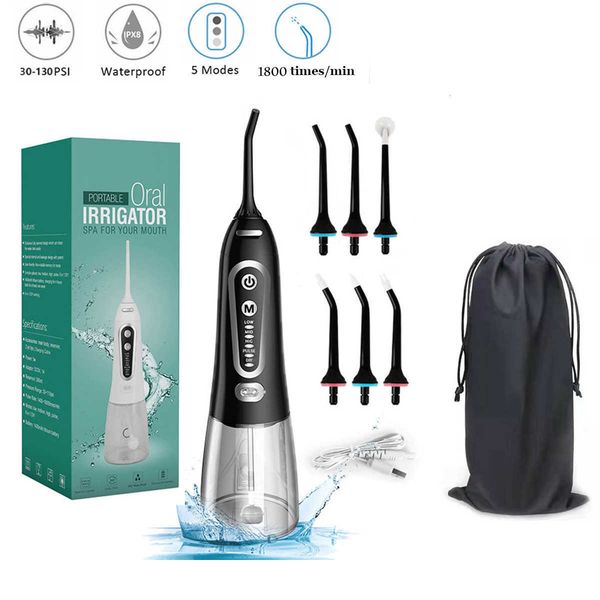 

oral irrigators other hygiene 2022 dental irrigator portable water flosser usb rechargeable 5 modes ipx8 300ml for cleaning teeth products 2