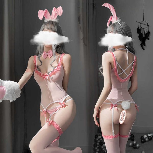 

toys stockings underwear female sense rabbit girl uniform temptation transparent silk suit role play 3708, Red;black