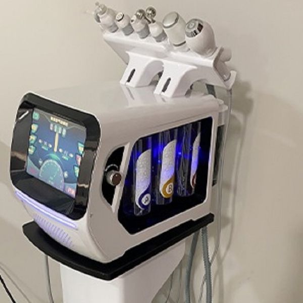 

6in1 hydrafacial hydra oxygen jet machine for skin lighting /rejuvenation, Black;white