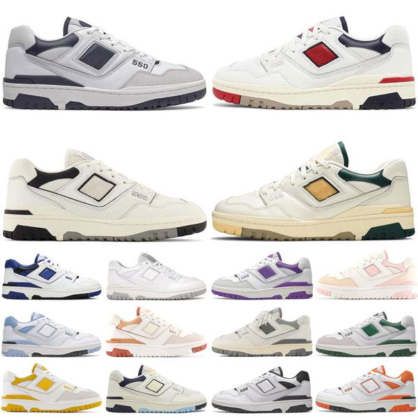 

designer 550 casual shoes cream navy blue white green shadow sea salt varsity gold unc syracuse men women b550 bb550 outdoor sports trainers, Black