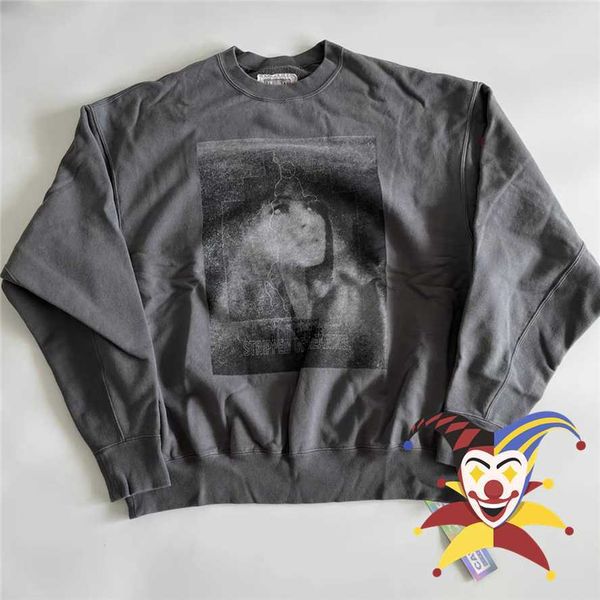 

men's hoodies sweatshirts cavempt c.e sweatshirt men woman 1 1 version gray crewneck cav empt hoodie t230111, Black