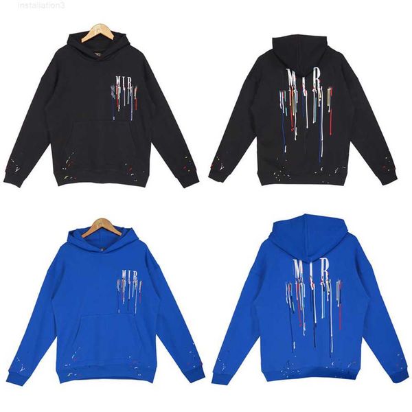 

bnfp designer hoodie mans hoodies splash ink paint drop effect sweatshirts womens hoodys luxury jogger men pants sweater fashion tracksuit, Black