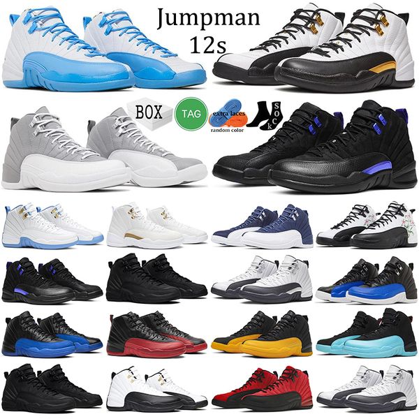 

12s basketball shoes jumpman 12 stealth university blue floral flu game twist utility royalty taxi game royal dark grey twist mens